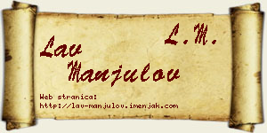 Lav Manjulov vizit kartica